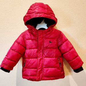 OLD NAVY  Unisex Infant Puffer Jacket Fleece Lined Red 12-18 Months